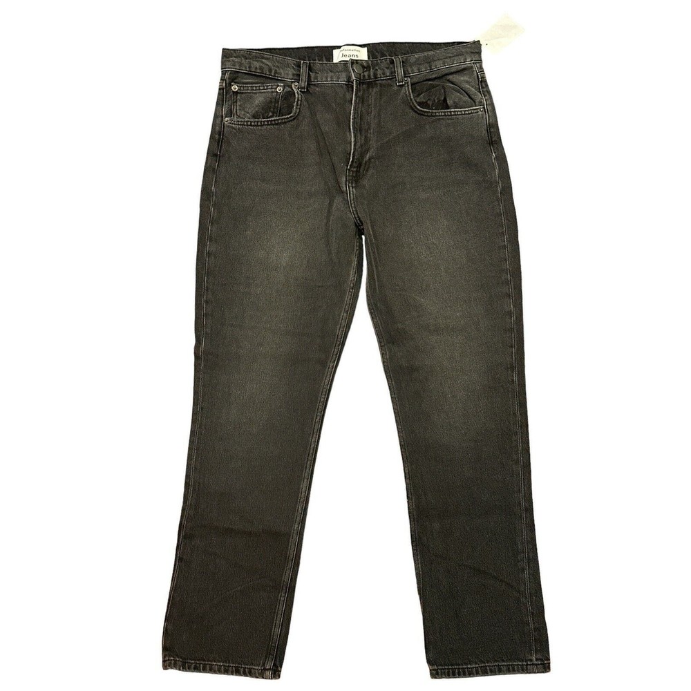 Reformation Women’s High Rise Straight Black Denim Jeans Monterey Wash Sz 31/28